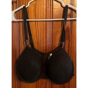 Victoria’s Secret women’s black lace lined Demi bra sexy size 40c
